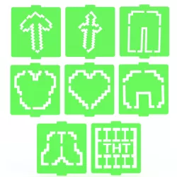 Minecraft stencil set of 8 for Coffee and Baking