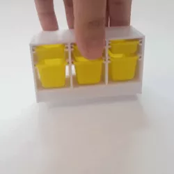 Miniature IKEA-INSPIRED TROFAST Storage Box for 1:12 Dollhouse