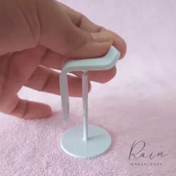 Miniature LEM Piston Stool, LEM Bar Stool Chair for 1:12 DOLLHOUSE