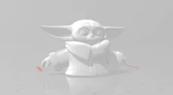 Model Inspired by Grogu The Child and his Floating Egg 3D print model