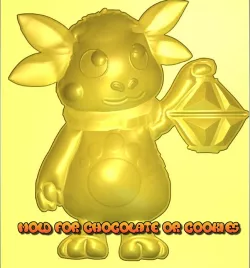 mold for chocolate or cookies a purple furry alien named Moonzy Luntik real 3D Relief For CNC and sculpture building decor for decoration
