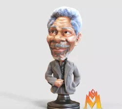 Morgan Freeman CARICATURE FIGURINE