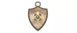 neck pendant Catholic protective cross on the shield v03 3d-print and cnc
