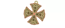 neck pendant keychain Catholic protective cross v06 3d-print and cnc
