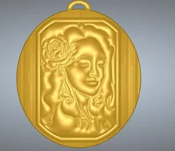 neck pendant v03-face 3d-print and cnc