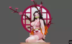 NEZUKO TIE UP VERSION 2 KIMETSU NO YAIBA ANIME CHARACTER PRETTY CUTE SEXY GIRL
