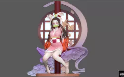 NEZUKO TIE UP VERSION KIMETSU NO YAIBA ANIME CHARACTER PRETTY CUTE SEXY GIRL