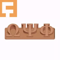 Omega Psi Phi Fraternity ( ΩΨΦ ) 3D Nametag