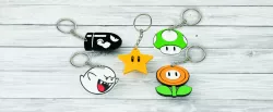 PACK X5 KEYCHAIN MARIO BROS