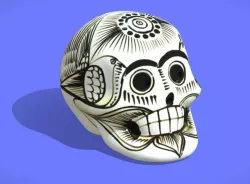 PAINTED SKULL SOUVENIR - 3D SCAN