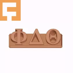 Phi Delta Theta Fraternity ( ΦΔΘ ) 3D Nametag