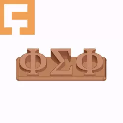 Phi Sigma Phi Fraternity ( ΦΣΦ ) 3D Nametag