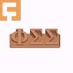 Phi Sigma Sigma Sorority ( ΦΣΣ ) 3D Nametag