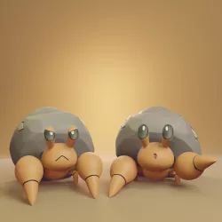 Pokemon - Dwebble with 2 poses