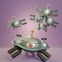 Pokemon - Magnemite, Magneton and Magnezone with 2 poses