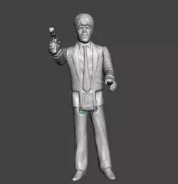 PULP FICTION Jules Winnfield Samuel L. Jackson 3 3/4 POSSIBLE 3.75 KENNER STYLE ACTION FIGURE .STL .OBJ