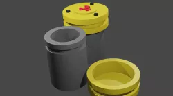 Radioactive concrete box