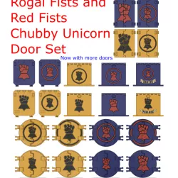 Rogal Fists and Red Fists Chubby Unicorn Door set - Now with more doors