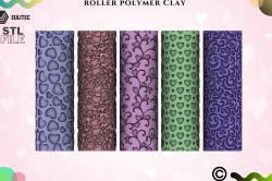 STL file POLYMER CLAY TEXTURE ROLLER / MINI ROLLER / LED1541-9