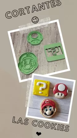 Set mario bros cutters and markers, cutter and markers