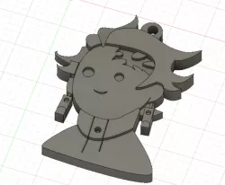 Tanjiro Meme Keychain Design 3D Model