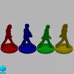 The Beatles game board tokens