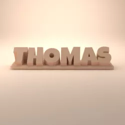 Thomas 3D Nametag - 5 Fonts