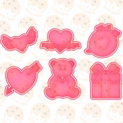 3D file Valentines Day cookie cutter set of 4 💝・Design to