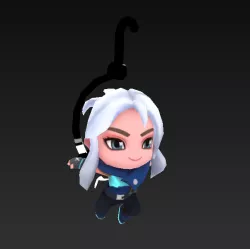 Valorant Go Chibi Jett GunBuddy Keychain