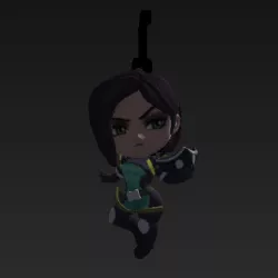 Valorant Go Chibi Viper Gunbuddy (With Stand)