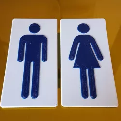 WC Logos sign (120 x 60 mm) Two colors