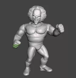WWF HASBRO DINK DOINK CUSTOM FIGURE .STL .OBJ