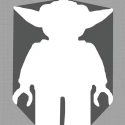yoda - star wars - lego silhouette - 2D