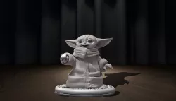 Yoda STL file 3D printing STL file Marvel stl file 3D print model