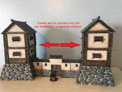 28mm Samurai Japanese Castle Walls
