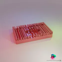3D Word Shape - Just Married