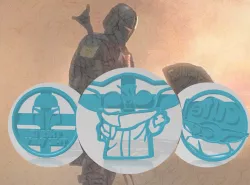 3x Baby Yoda (Grogu) Cookie Cutter The Mandalorian