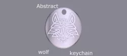 Abstract wolf keychain
