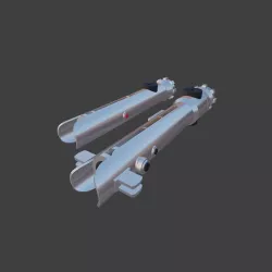 Ahsoka Tano Padawan Lightsabers 3D Print File