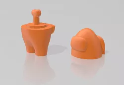 AMONG US CREWMATE FIGURINE DEAD BODY 3D PRINTABLE WITHOUT SUPPORT