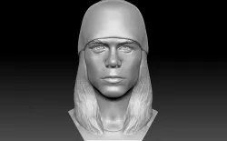 Axl Rose bust 3D printing ready stl obj formats