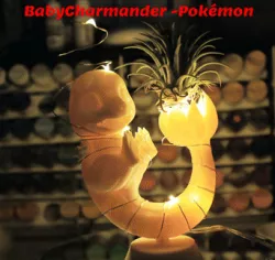 BABY CHARMANDER light fixture/plant holder (VERSION 3) POKÉMON FIGURINE - 3D PRINT MODEL