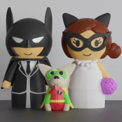 batman and Robindog couple