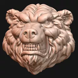 Bear head grin