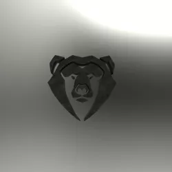 "BEAR" logo stl + STEP FILE!