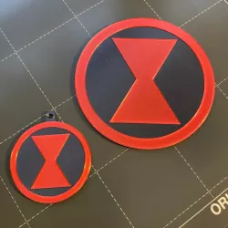Black Widow Keychain and Coaster