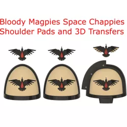 Blood Ravens Shoulder Pads and 3D Transfers