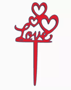 Cake topper - Love 3