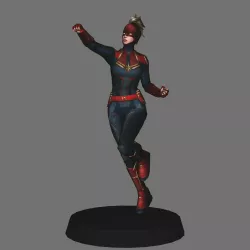 Captain Marvel - Captain Marvel Movie low poly 3d print