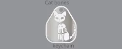 Cat bones keychain